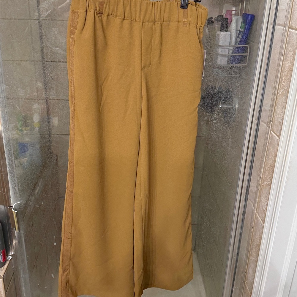 Mustard Wide-Leg Pants